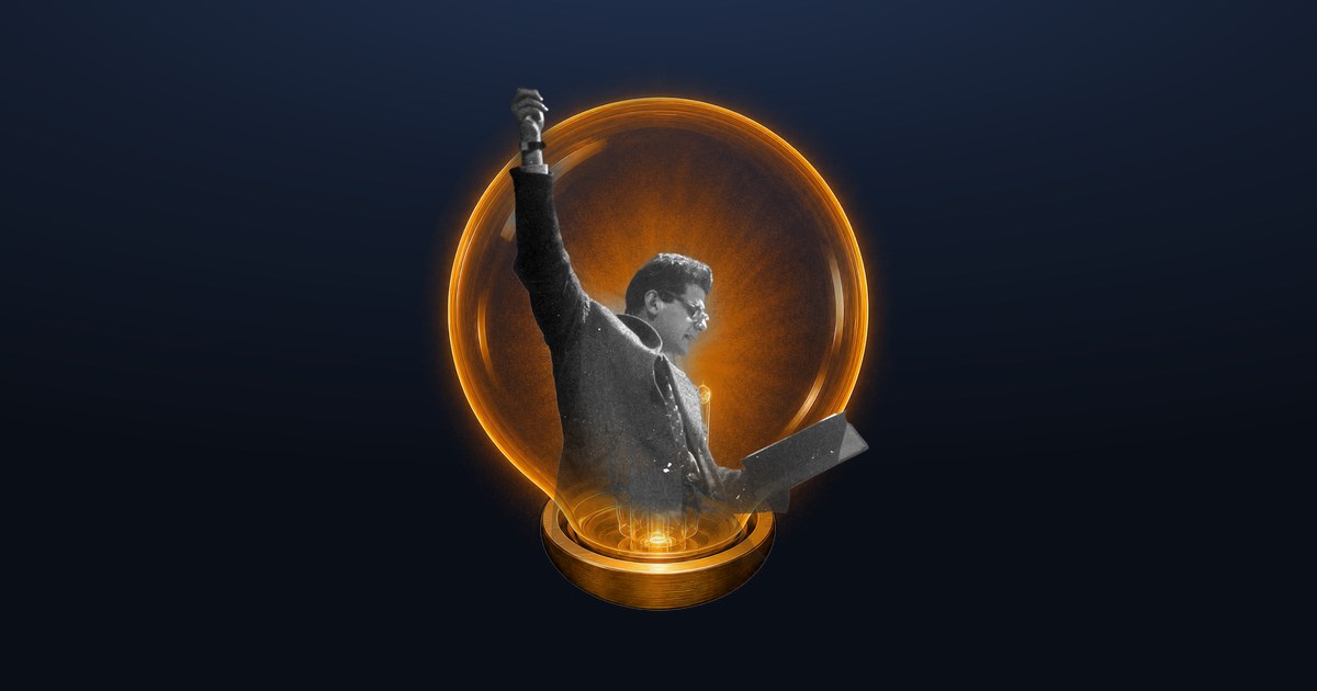 Allen Ginsberg — bulb on the BROADWAY sign