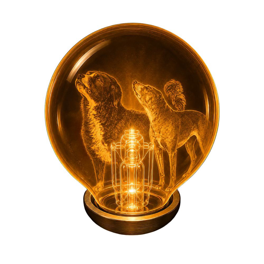 Bummer & Lazarus, glowing in a dedicated bulb