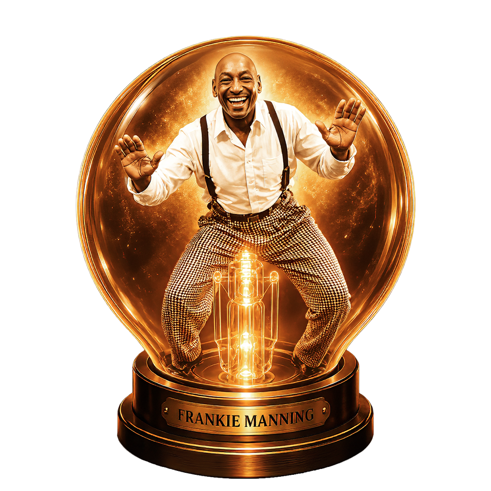Frankie Manning, glowing in a dedicated bulb